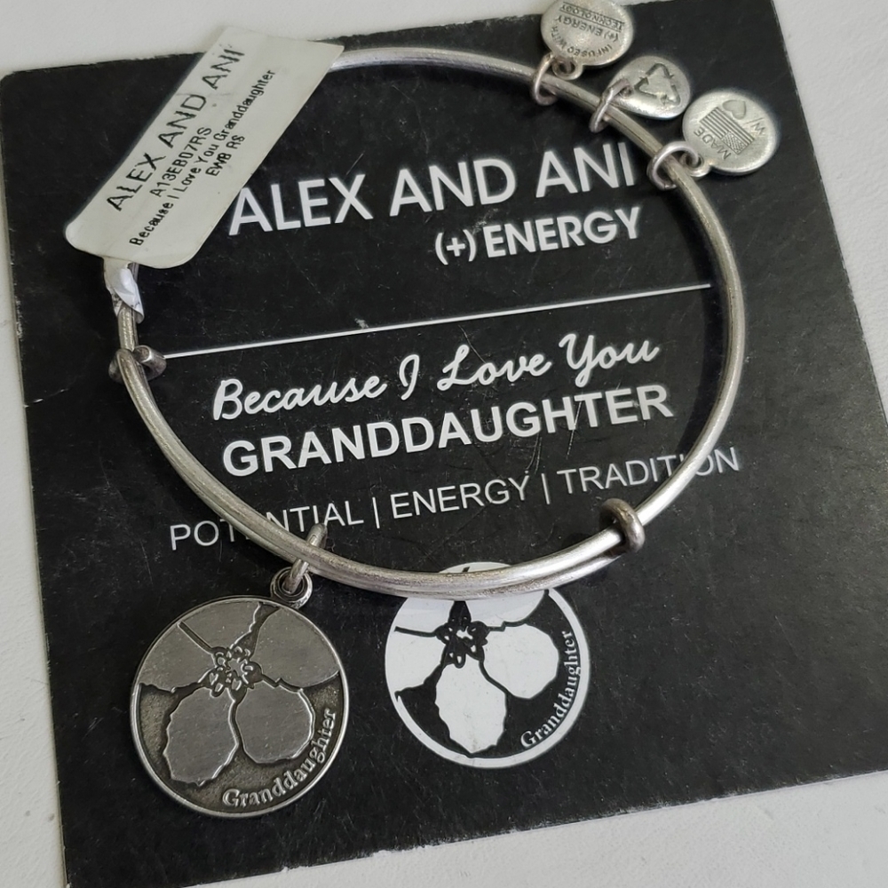 Alex and Ani Granddaughter Silvertone Bracelet